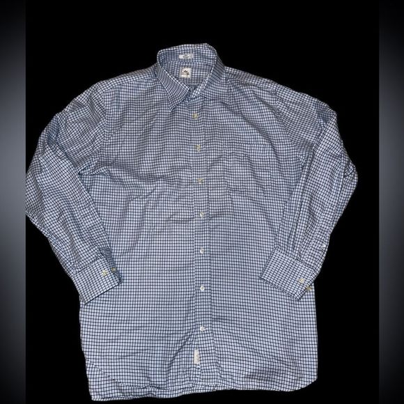 Peter Millar Blue Mens‎ Size Large Striped Button Up Long Sleeve Greens Masters - Picture 5 of 11